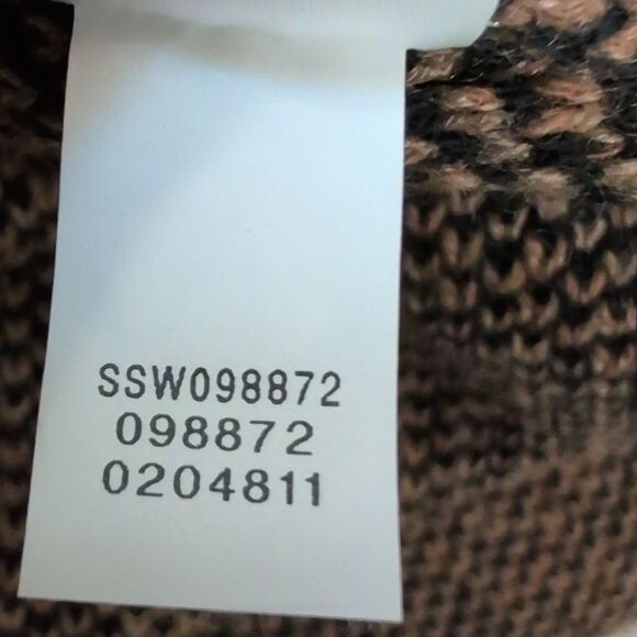 J. Jill Houndstooth Knit Long-Sleeve Long Sweater Coat Duster size Large tweed - Picture 6 of 10